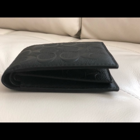 Coach Bags Coach Compact Id Wallet In Signature Leather Black